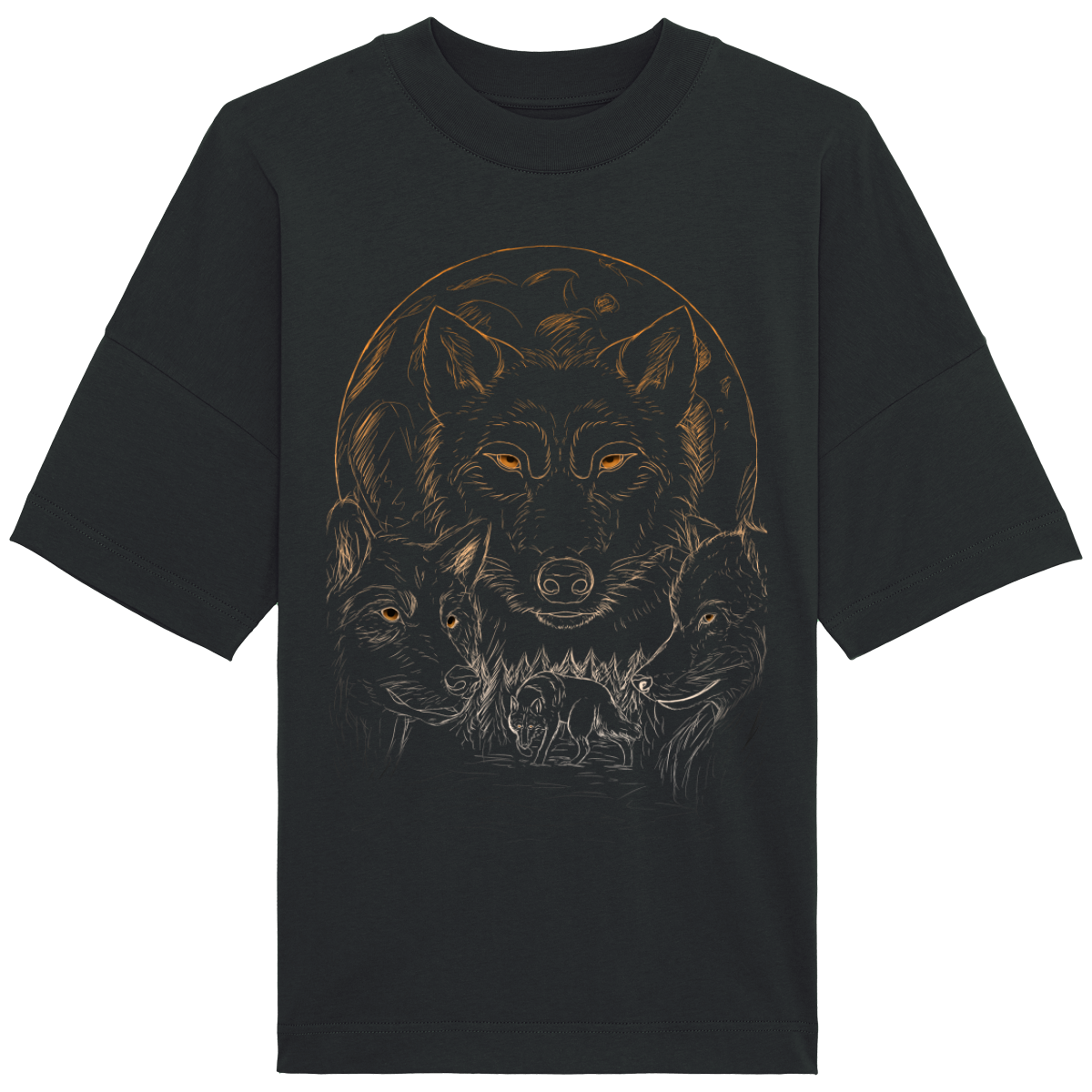 T-Shirt Oversized Col montant Unisexe BLASTER Loups
