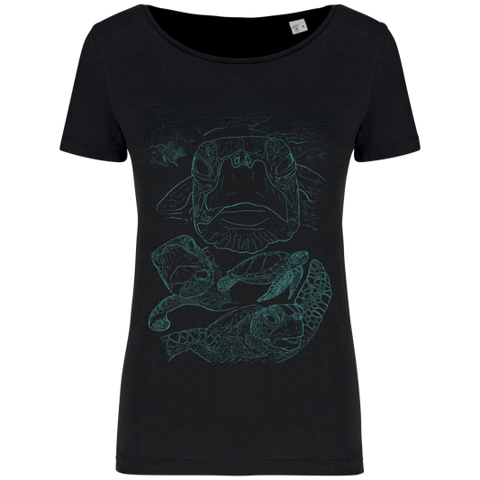 T-shirt Femme Modal Tencel Bio Tortues