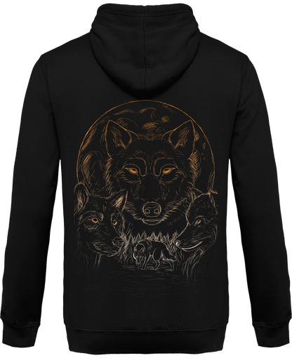 Sweat Zippé à capuche Unisexe Loups