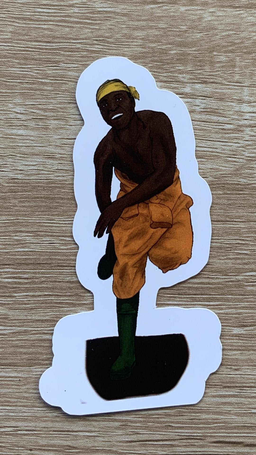 Magnet, aimant de réfrigérateur, frigo, dessin numérique, danse Gumboot o isicathlo homme afrique apartheid danse bottes, inktober 2024 elsa abadie penars