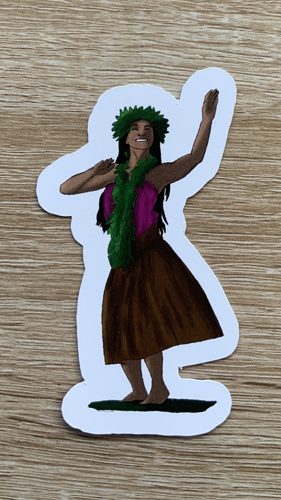 Magnet, aimant de réfrigérateur, frigo, dessin numérique, danse hula haitienne polynésienne femme, inktober 2024 elsa abadie penars